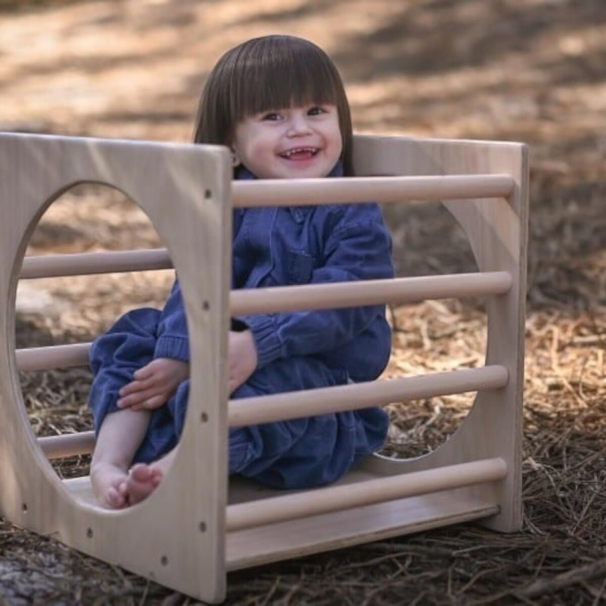 Cubo Pikler en Madera 45x45x40 cm RustiKids 