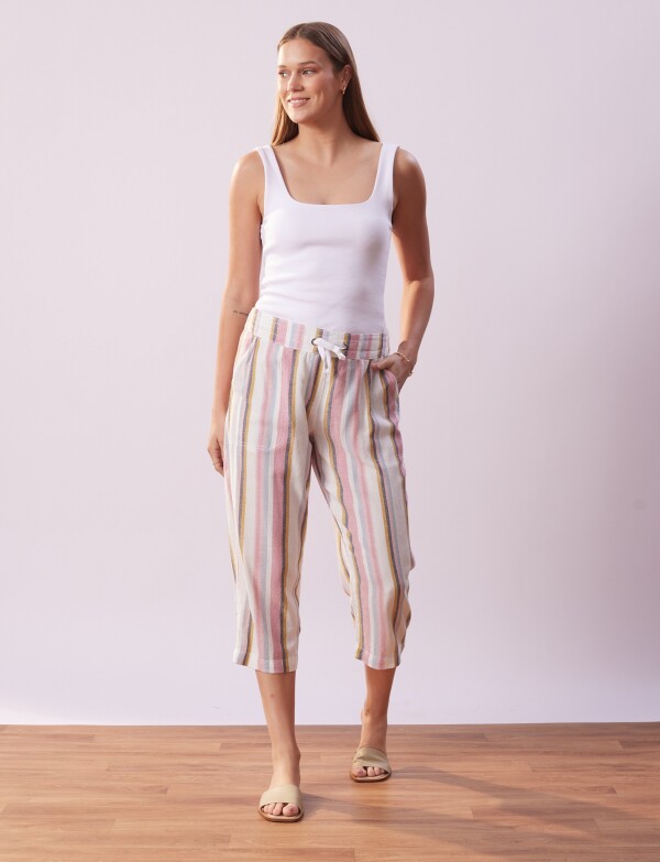 Capri Lino ROSA/MULTI