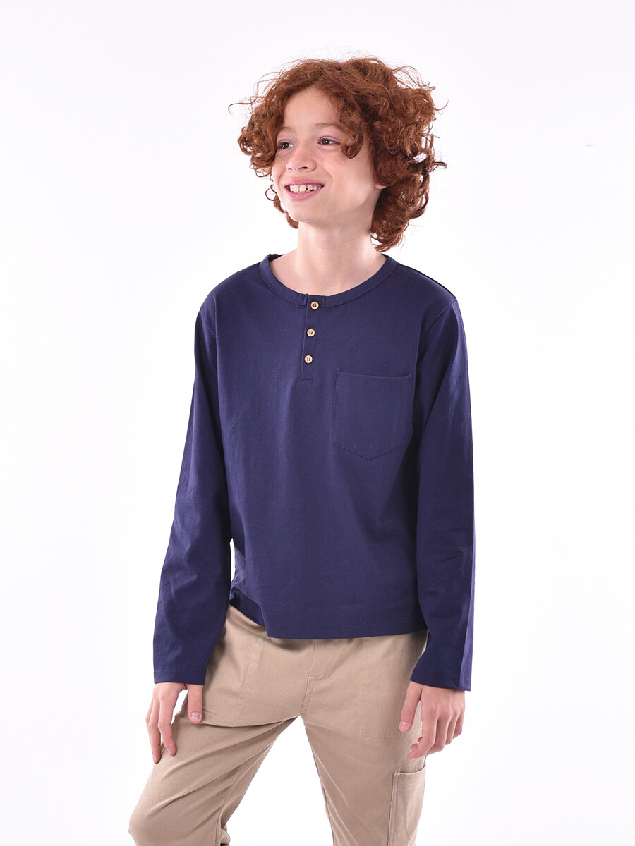 REMERA FELIPE TEEN - AZUL OSCURO 