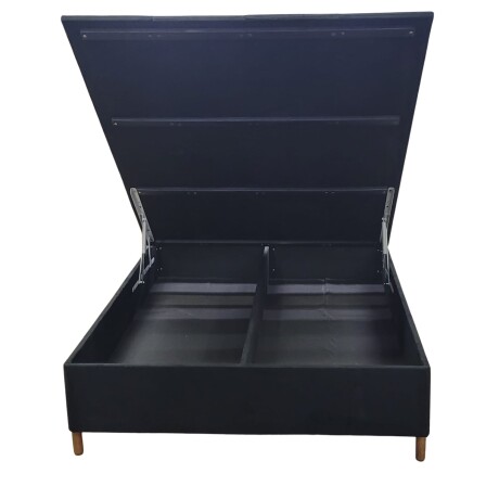 Sommier Queen Hamptons Hybrid Silver Smart Box Baúl Negro