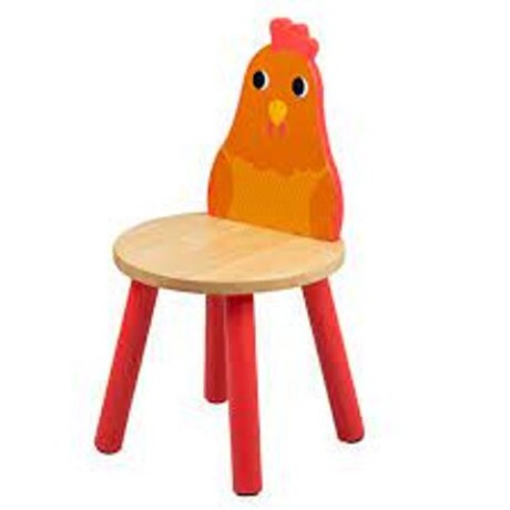 Silla madera infantil Gallina