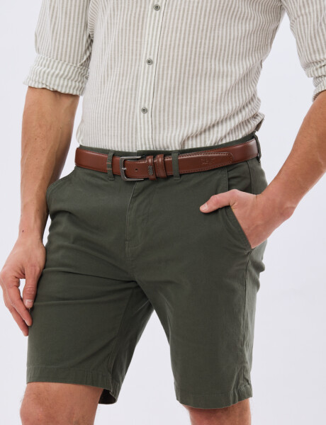 BERMUDA CLASICA CON ELASTANO Verde