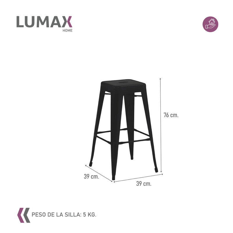 Taburete Tolix Hogar Pub Muebles Negro