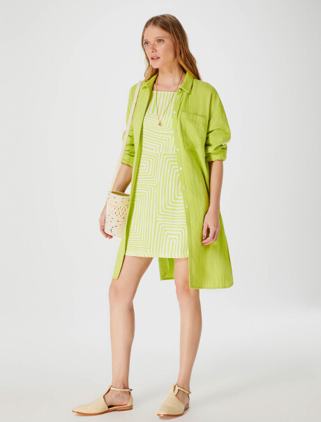 VESTIDO CORTO ESTAMPADO VERDE