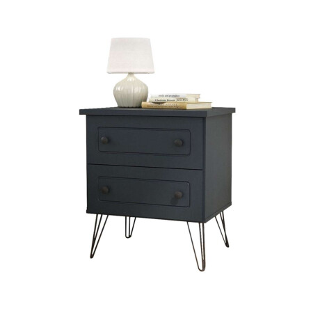 Mesa de luz Americana Plus 2 Cajones Gris