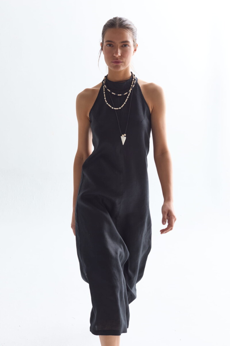 Vestido Olivia en Lino Negro