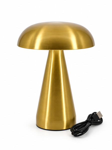LAMPARA METALICA TIPO HONGO MARRON