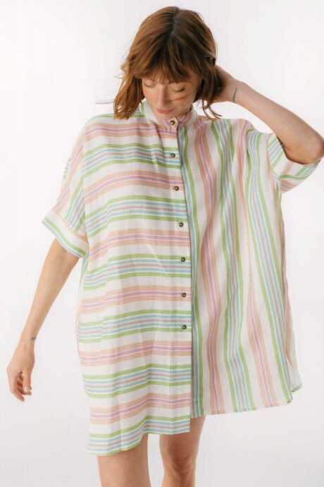 Camisa Azorella Rosa/Verde