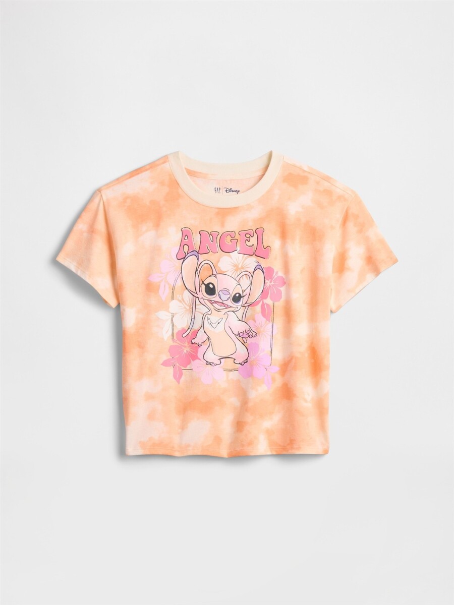 Remera Disney Niña - Orange Tie Dye 