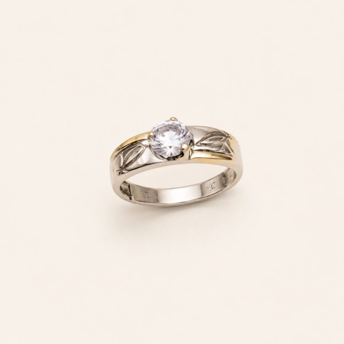 Anillo Laurel - Plata y Oro 