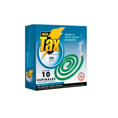 ESPIRALES TAX AHUYENTA MOSQUITOS 10 UNIDADES ESPIRALES TAX AHUYENTA MOSQUITOS 10 UNIDADES
