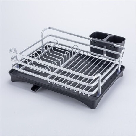 Escurridor de Platos en Aluminio Con Bandeja de Plástico 42cm x 30cm x 13cm Escurridor de Platos en Aluminio Con Bandeja de Plástico 42cm x 30cm x 13cm