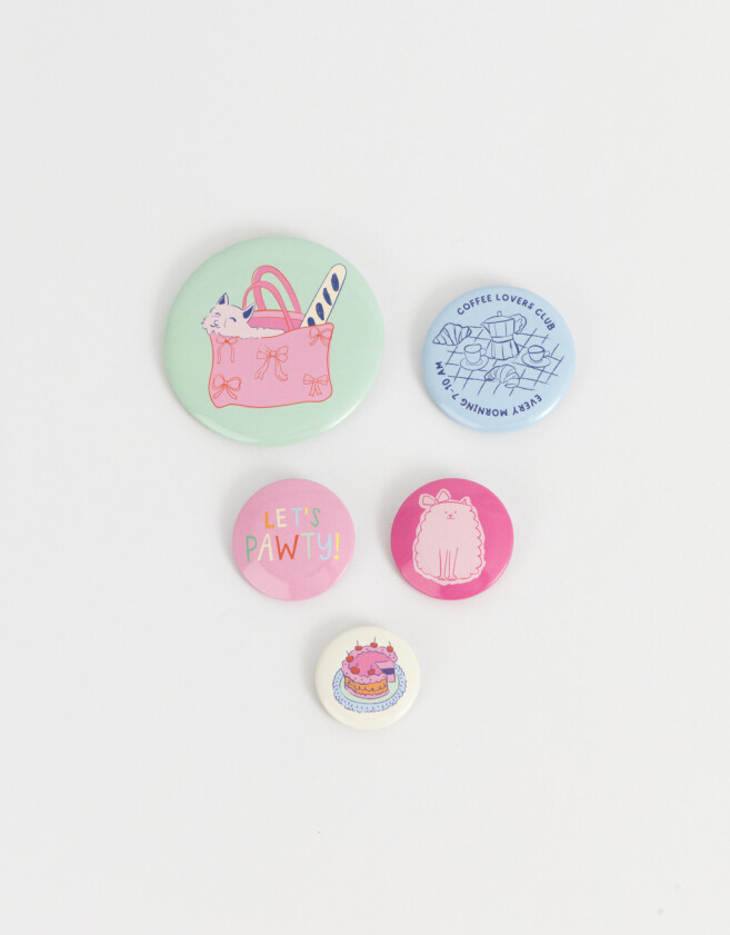 Pin Animalito Set De Pines Ilustrados - Combinacion Multicolor