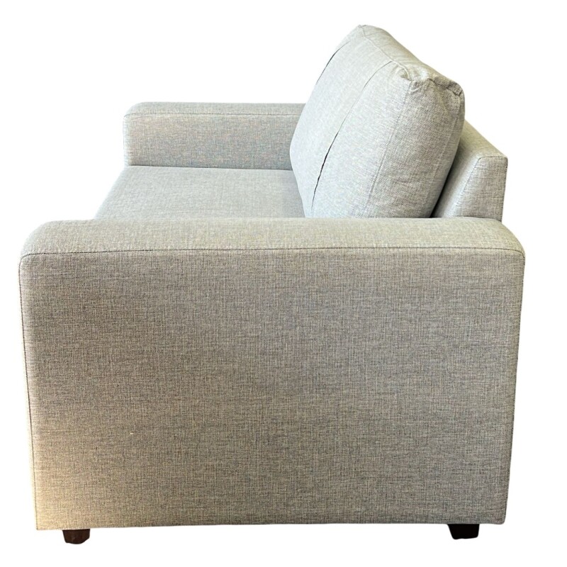 SOFA 2 CUERPOS - TAPIZADO TELA TRAMADA CRUDA CON NEGRO SOFA 2 CUERPOS - TAPIZADO TELA TRAMADA CRUDA CON NEGRO