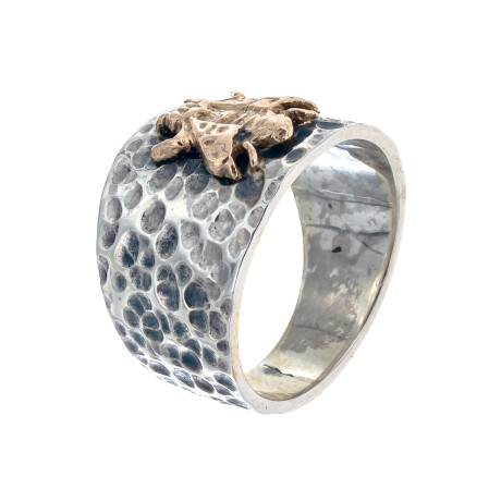 Anillo Plata y Oro 10 ktes; MAESTRA Anillo Plata y Oro 10 ktes; MAESTRA