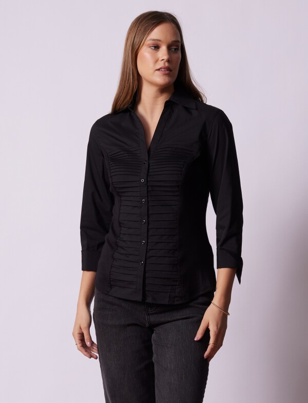 Camisa Tablitas NEGRO