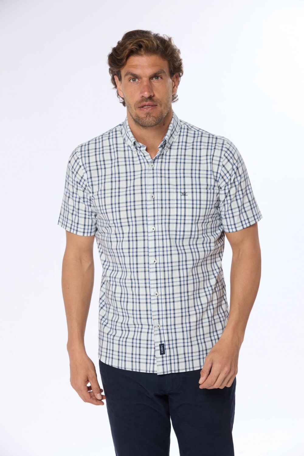 CAMISA SPORT A CUADROS Azul