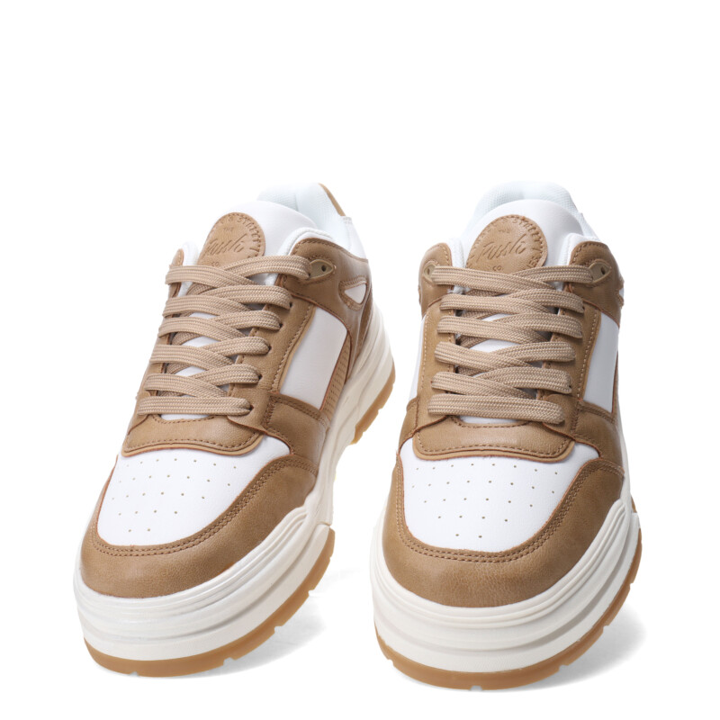 Championes de Hombre Push MANGIARI acordonado Beige