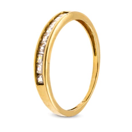 Anillo de oro 18 ktes con circonia, MEDIO SiN FIN. Anillo de oro 18 ktes con circonia, MEDIO SiN FIN.