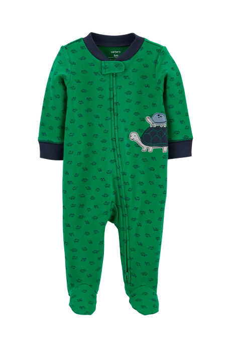 Pijama de algodón tortugas para jugar y dormir con cierre de doble sentido 0