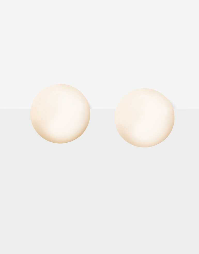 Aros Pasantes Metal Aros Pasantes Media Esfera - Dorado Oro Amarillo