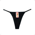 Tanga Colaless Ajustable De Algodón Negro Talla L-XL