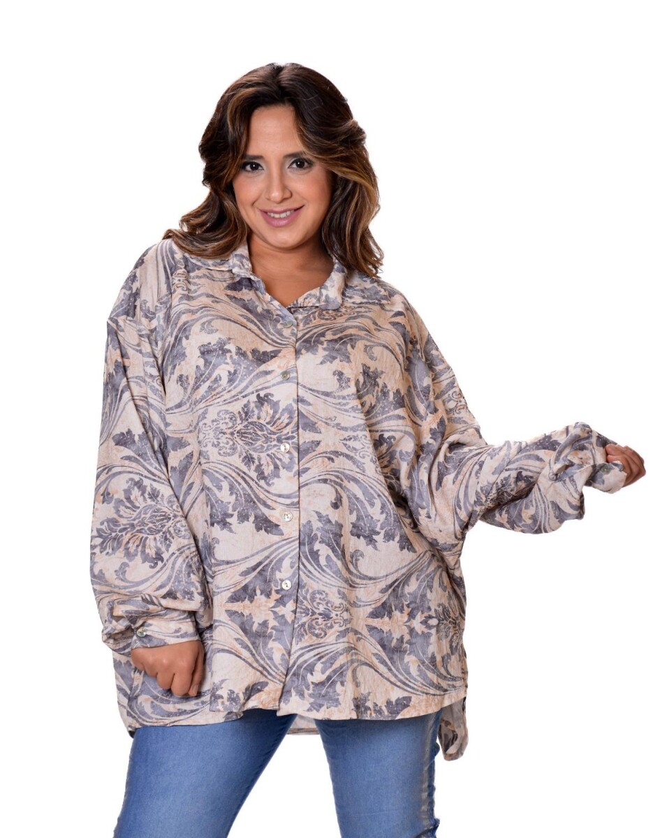 Camisa estampada de viscosa 