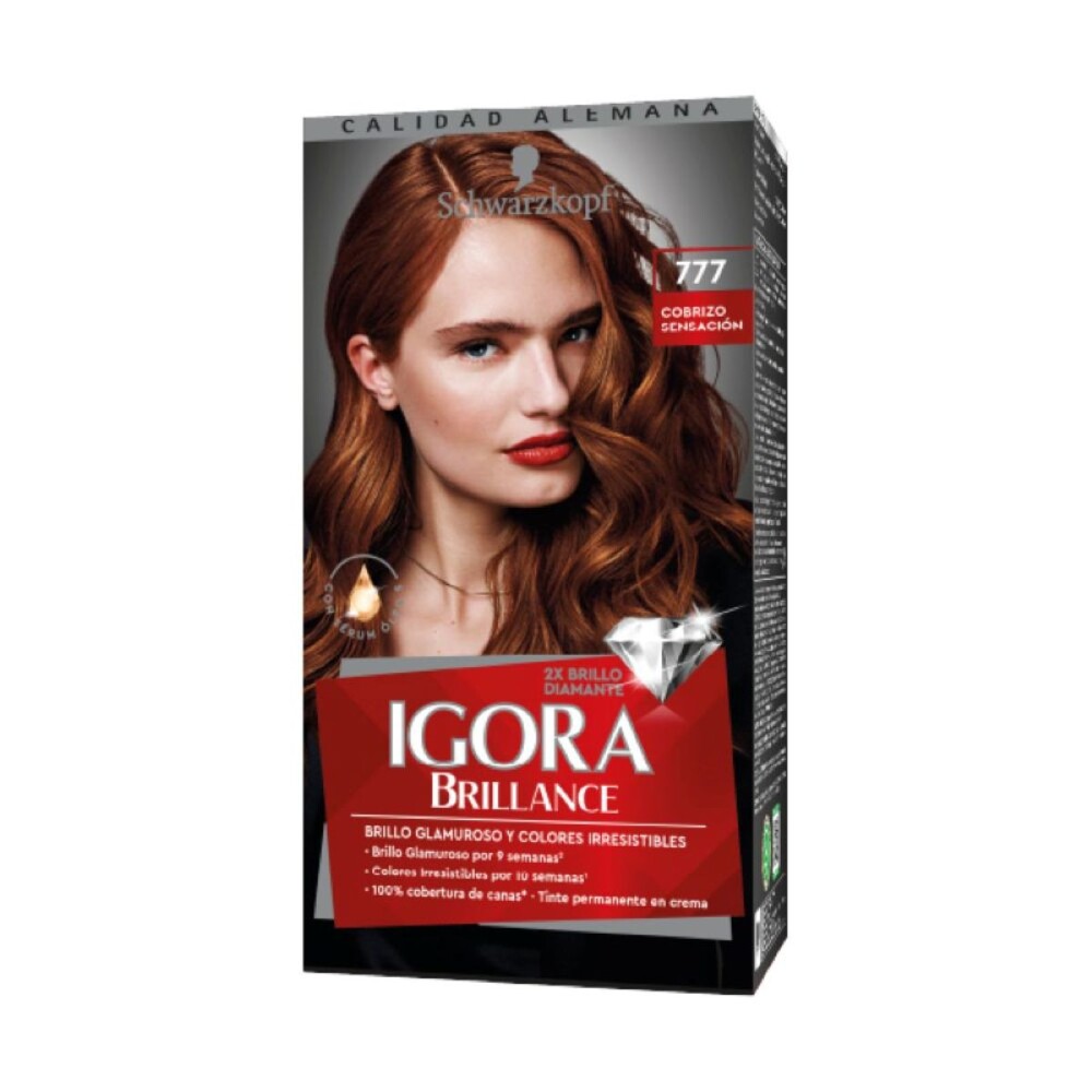 IGORA BRILLANCE COBRIZO N° 777 KIT X 50 única