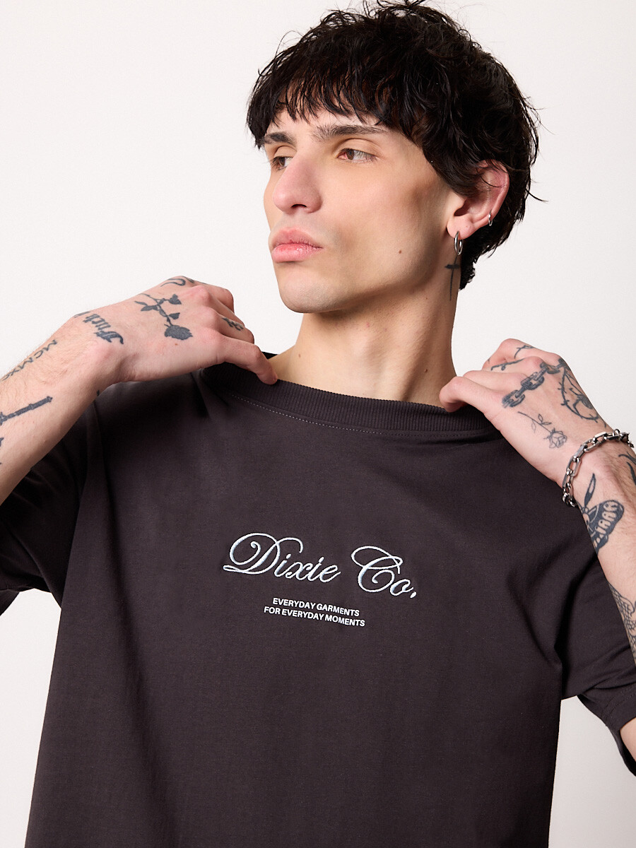 T-SHIRT M/C XIEDI DIXIE Gris Oscuro
