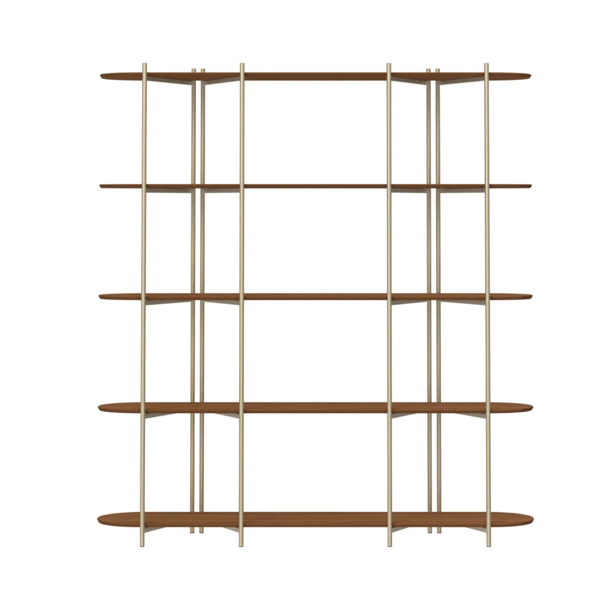 ESTANTERÍA/BIBLIOTECA/DIVISOR - MDF-Y-ACERO NATURAL-BEIGE AMAYA CHAMPAGN 