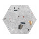 Porcelanato Hexagonal Gris Mate Diseño 22X25Cm Piso Pared