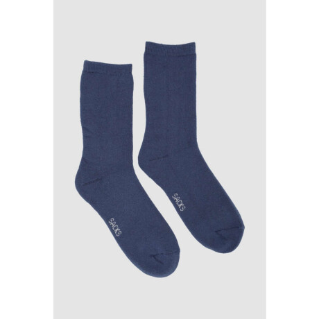 Medias lisas. de abrigo. por tener felpa interior. Azul