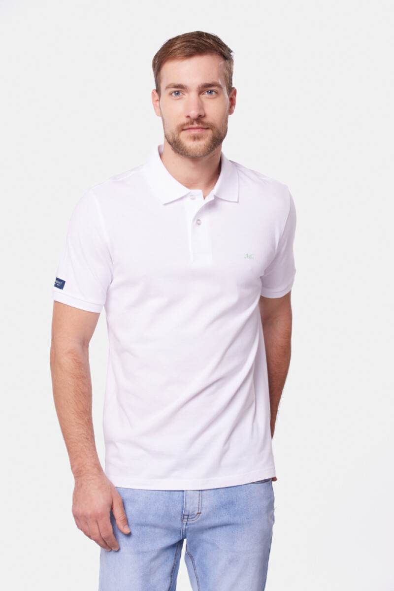 REMERA POLO LISA - Blanco 