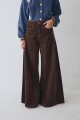 PANTALON WIDE XL CORDEROY Chocolate