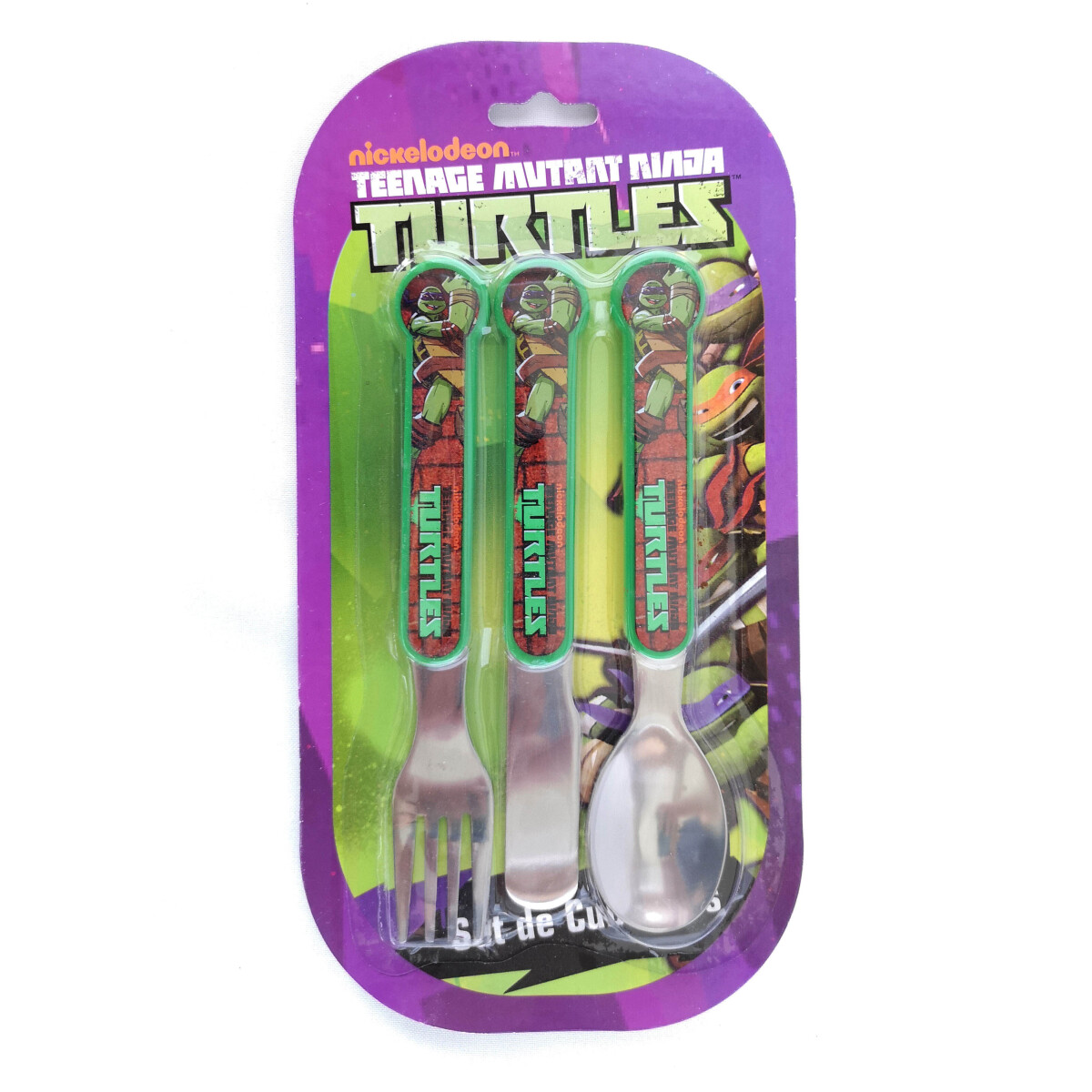Set x3 de Cubiertos para Bebé - Tortugas Ninja 