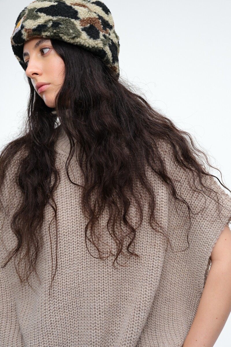 CHALECO PONCHO Camel