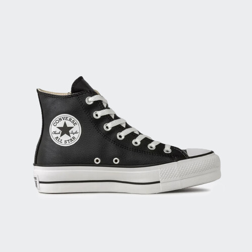 Botitas Converse Chuck Taylor Eco Cuero Plataforma Negro