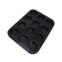 Asadera negra para 12 muffins 35x26x3cm Asadera Negra Para 12 Muffins 35x26x3cm