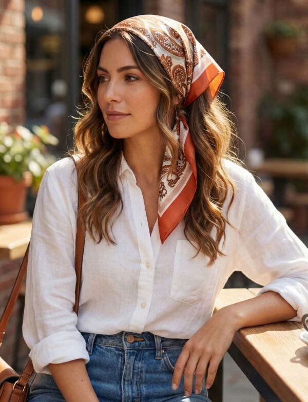 Bandana Arabescos MULTI/TOSTADO