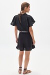 Falda Alu en Lino Negro