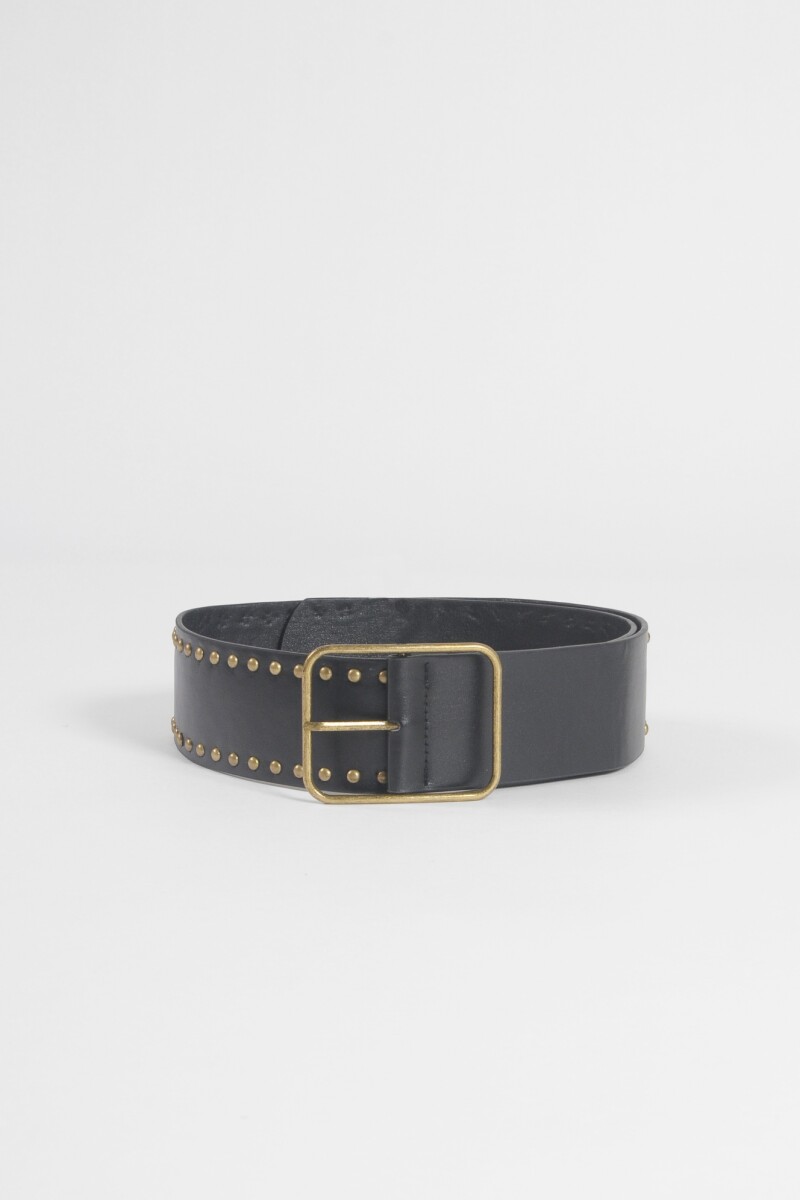 Cinturón ancho tachas negro