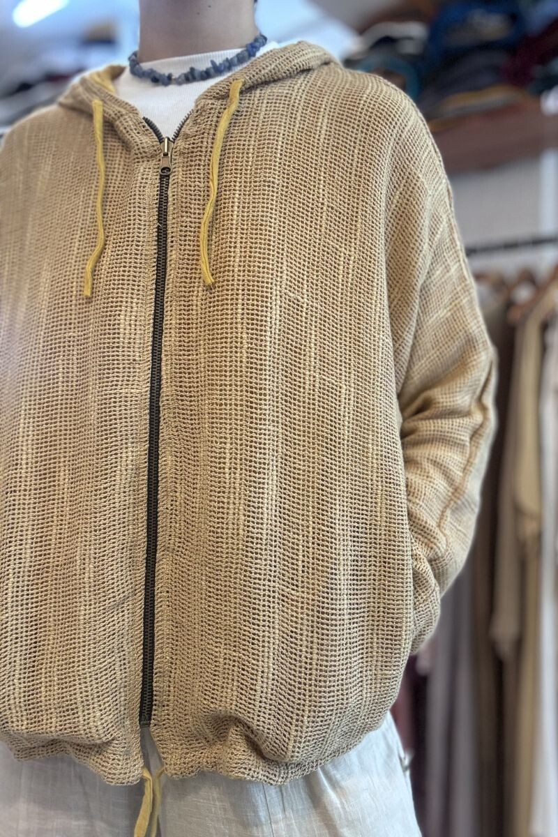 Campera agua reversible Mostaza