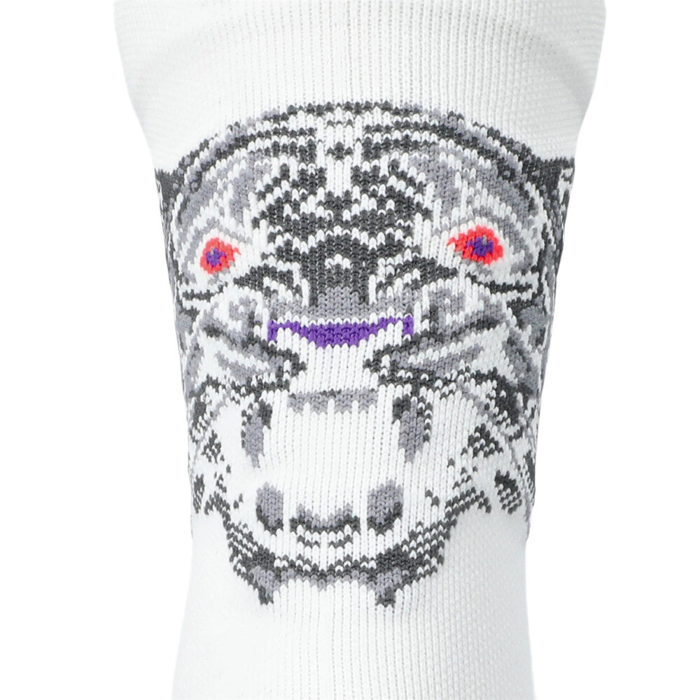 Medias Running Performance Run Sock Crew Unisex Brilliant White/flash Red/edo Purple