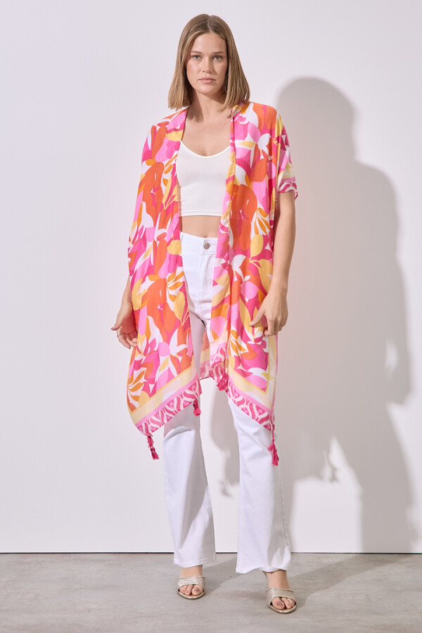 Kimono Printed MULTI/FUCSIA