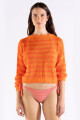 MILA STRIPED SWEATER Fucsia
