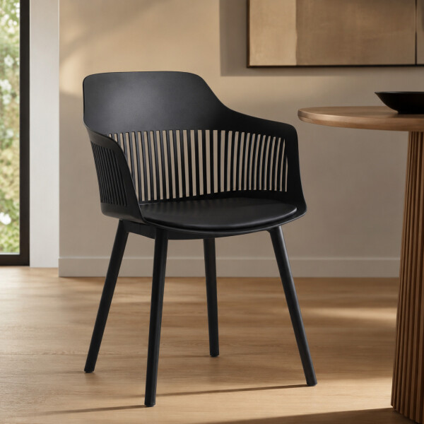 Silla Comedor ComboHome Cocina Aurora Marcela Nórdica 83Cm ® Negro 1