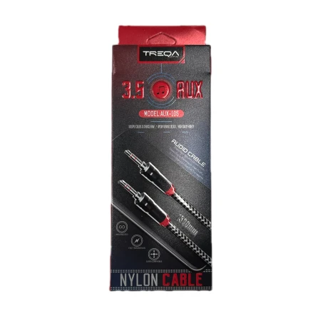 CABLE DE AUDIO AUXILIAR 3.5MM AUX105 CON MALLA REFORZADA CABLE DE AUDIO AUXILIAR 3.5MM AUX105 CON MALLA REFORZADA