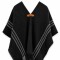 Poncho niño Negro con blanco