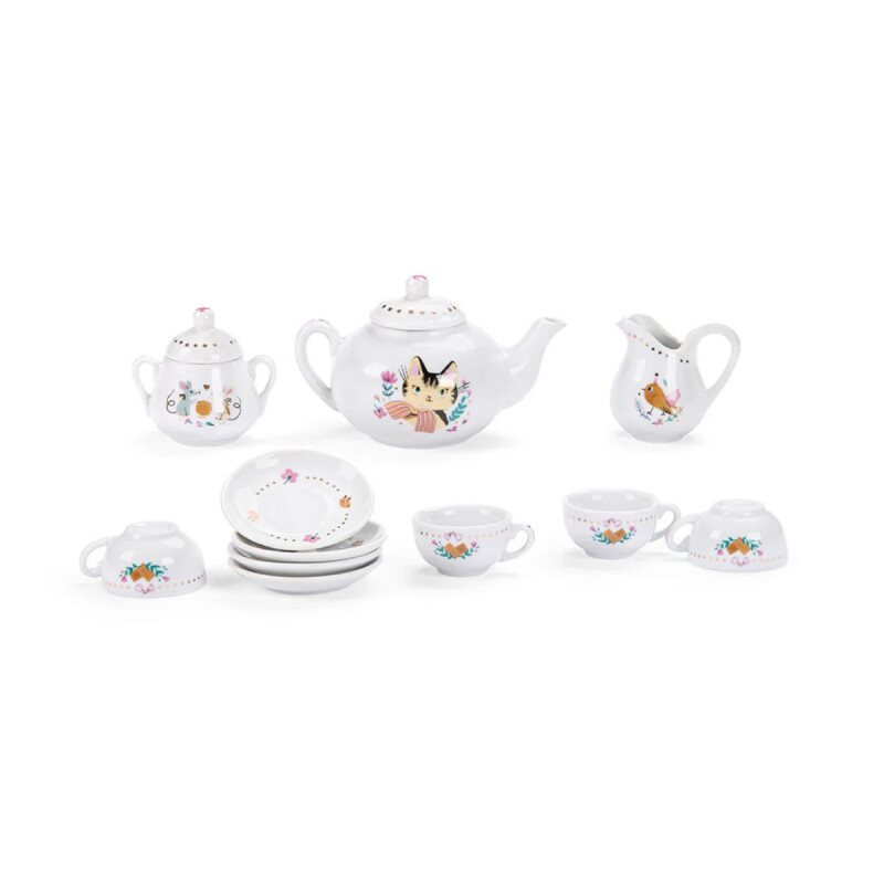 Juego de té de cerámica Los parisinos Moulin Roty Juego de té de cerámica Los parisinos Moulin Roty