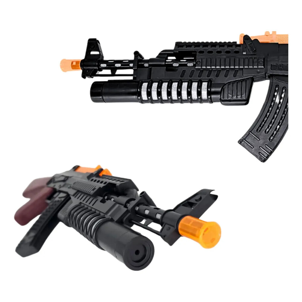 Ametralladora Con Luz Y Sonido Ak-777+ Ametralladora Con Luz Y Sonido Ak-777+